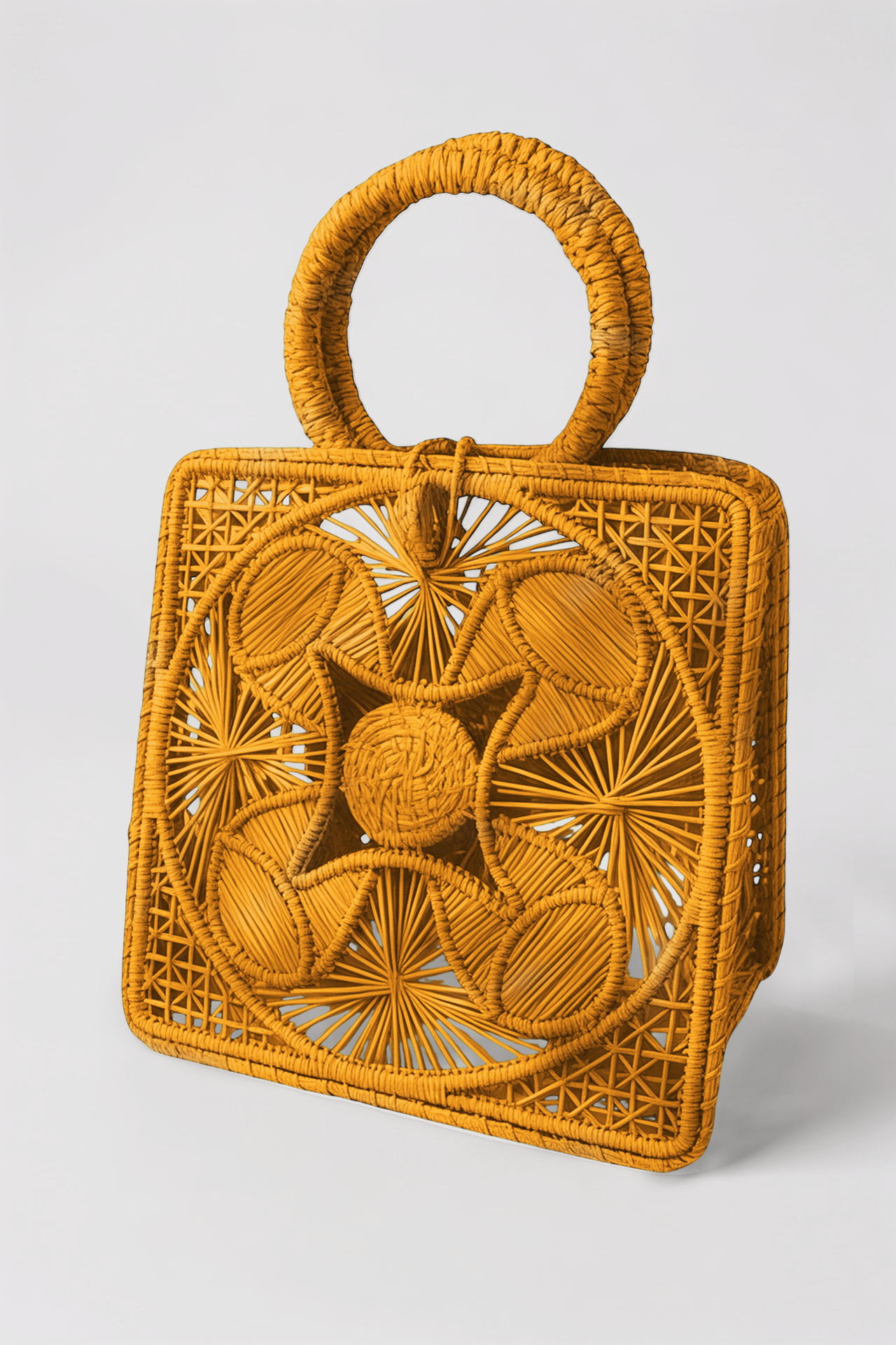 Mel Boteri Elisa Small Tote in Girasol Deep Yellow, front view