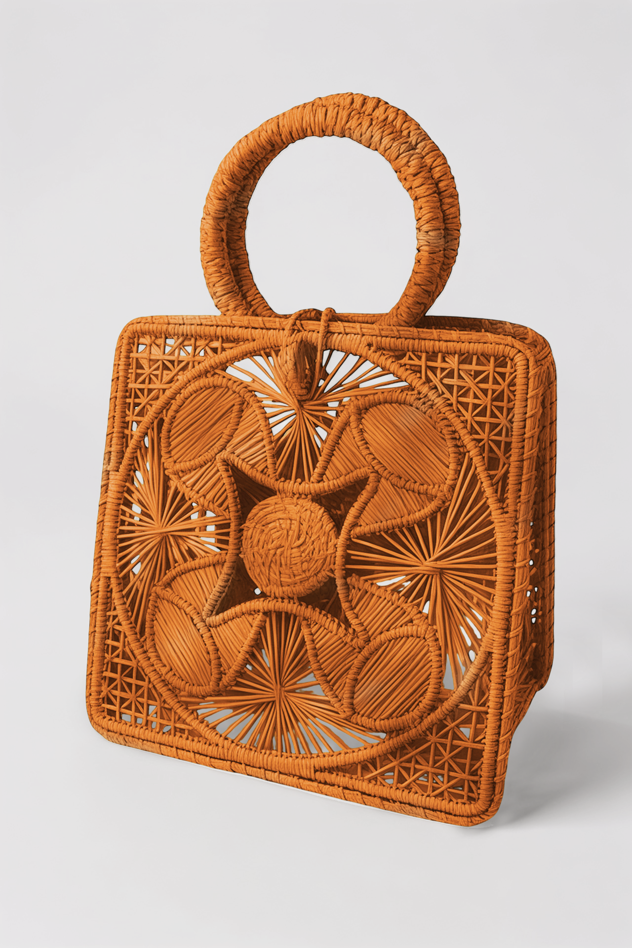 Mel Boteri Elisa Small Tote in Naranja, front view