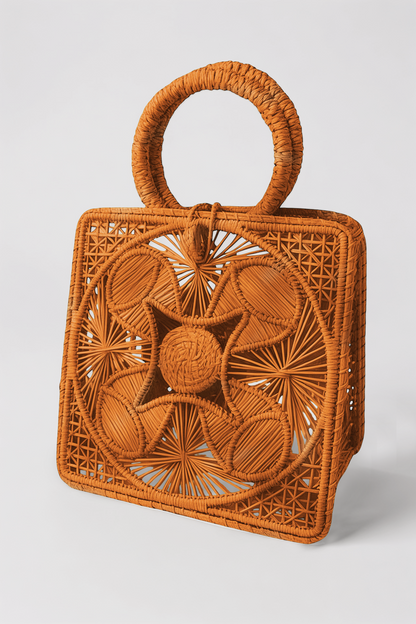 Mel Boteri Elisa Small Tote in Naranja, front view