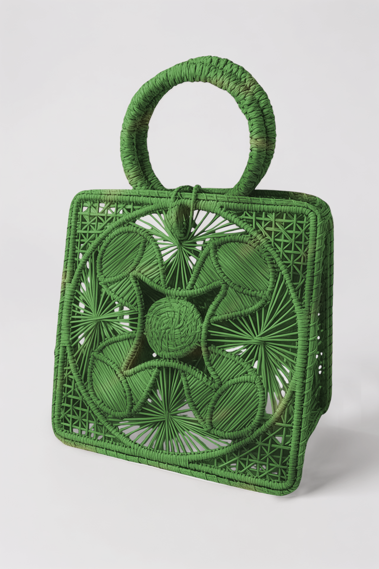 Mel Boteri Elisa Small Tote in Selva Verde Deep Green, front view